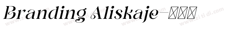 Branding Aliskaje字体转换